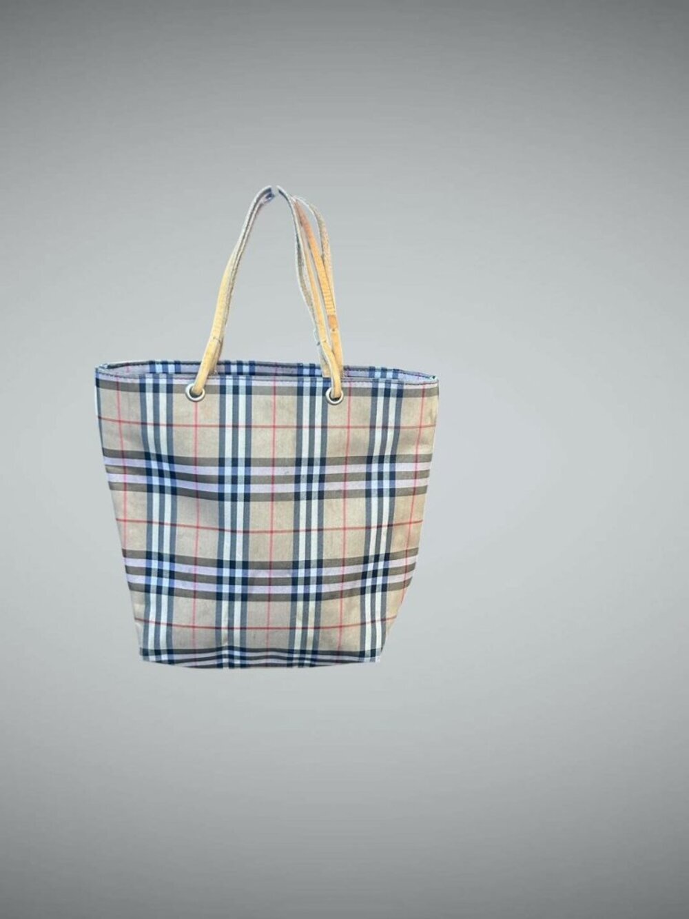Burberry London Vintage Y2K Nova Check Small Tote Lunch Bag Well Used